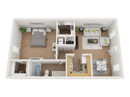 1 Bed / 1 Bath / 550 sq ft / Availability: Please Call / Deposit: $300+ / Rent: $950